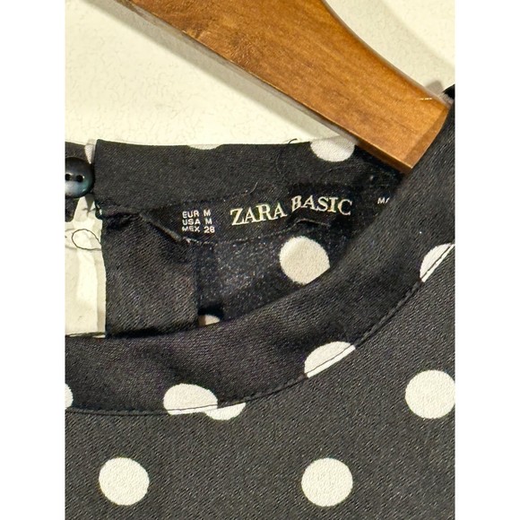 Zara basic polka dot dress sz medium - Picture 4 of 9